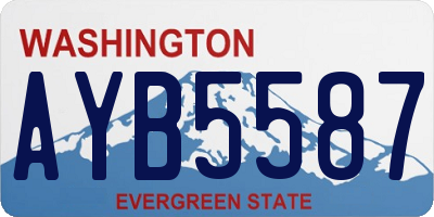 WA license plate AYB5587