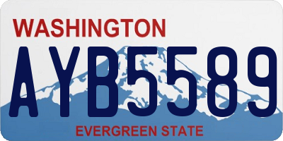 WA license plate AYB5589