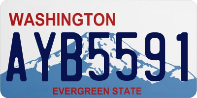 WA license plate AYB5591