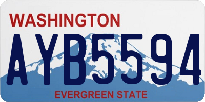 WA license plate AYB5594