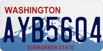 WA license plate AYB5604