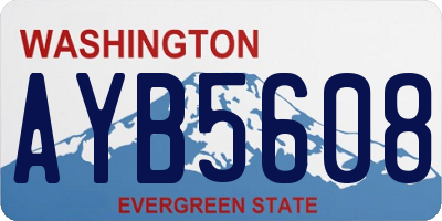WA license plate AYB5608