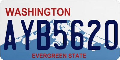 WA license plate AYB5620