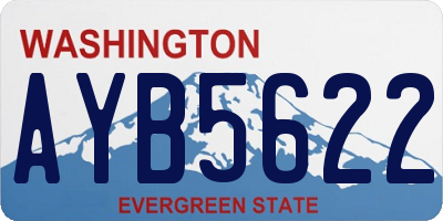 WA license plate AYB5622