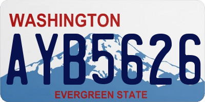 WA license plate AYB5626