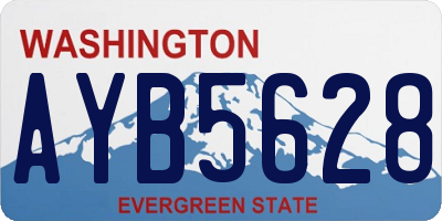 WA license plate AYB5628