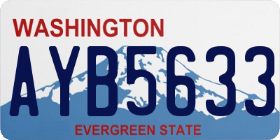 WA license plate AYB5633