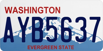 WA license plate AYB5637