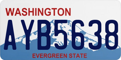 WA license plate AYB5638