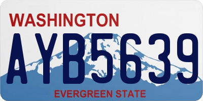 WA license plate AYB5639