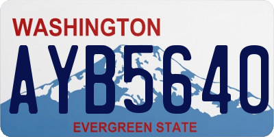 WA license plate AYB5640