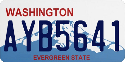 WA license plate AYB5641