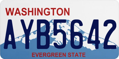 WA license plate AYB5642