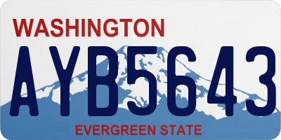 WA license plate AYB5643