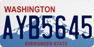WA license plate AYB5645