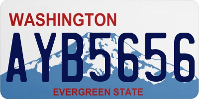 WA license plate AYB5656