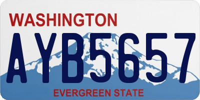 WA license plate AYB5657