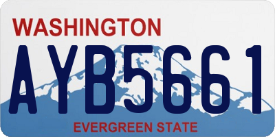 WA license plate AYB5661