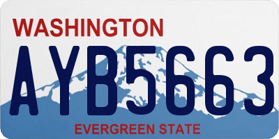 WA license plate AYB5663