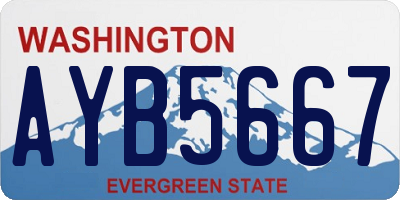 WA license plate AYB5667