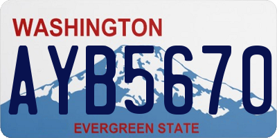WA license plate AYB5670