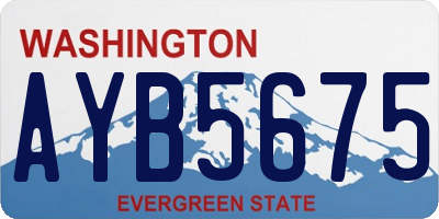 WA license plate AYB5675
