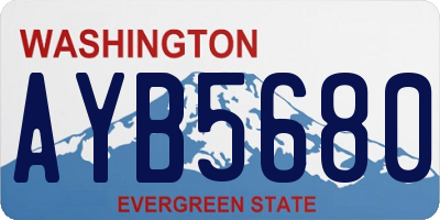 WA license plate AYB5680