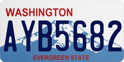 WA license plate AYB5682
