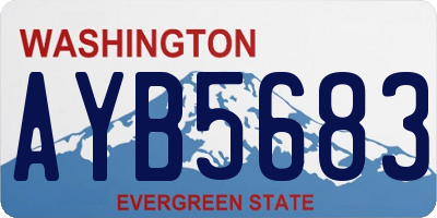 WA license plate AYB5683