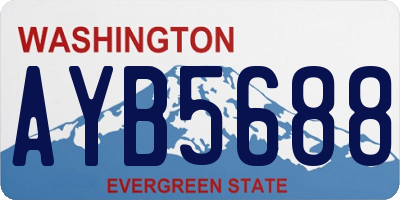 WA license plate AYB5688
