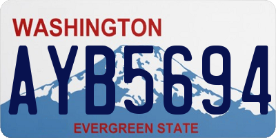 WA license plate AYB5694