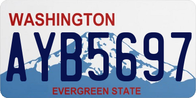 WA license plate AYB5697