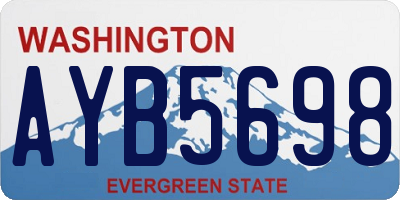 WA license plate AYB5698