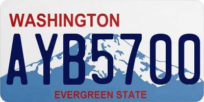 WA license plate AYB5700