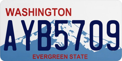 WA license plate AYB5709