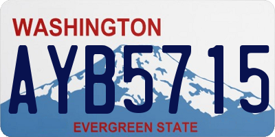 WA license plate AYB5715