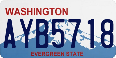 WA license plate AYB5718