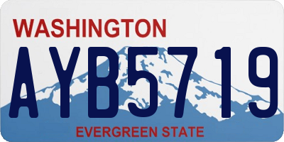 WA license plate AYB5719