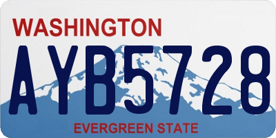 WA license plate AYB5728