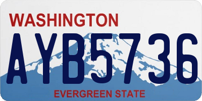 WA license plate AYB5736