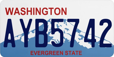WA license plate AYB5742