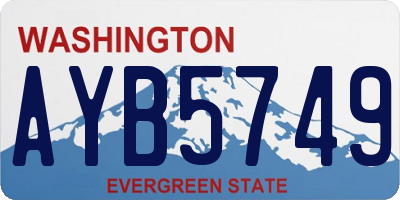 WA license plate AYB5749