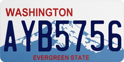 WA license plate AYB5756