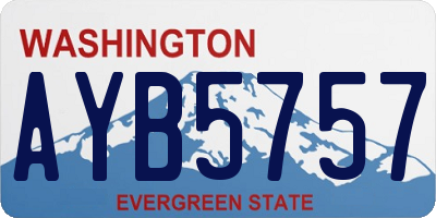 WA license plate AYB5757