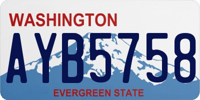 WA license plate AYB5758