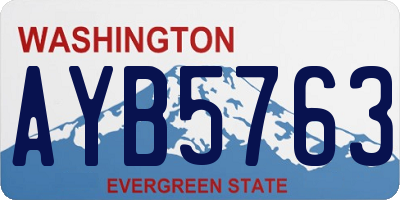 WA license plate AYB5763