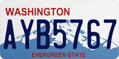 WA license plate AYB5767