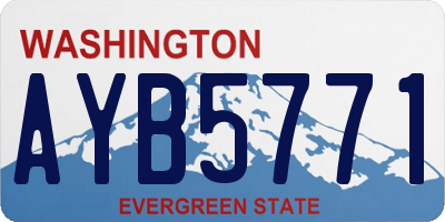 WA license plate AYB5771
