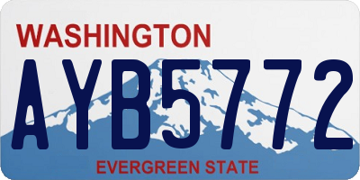 WA license plate AYB5772
