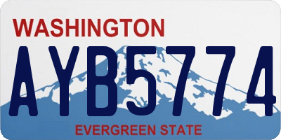 WA license plate AYB5774